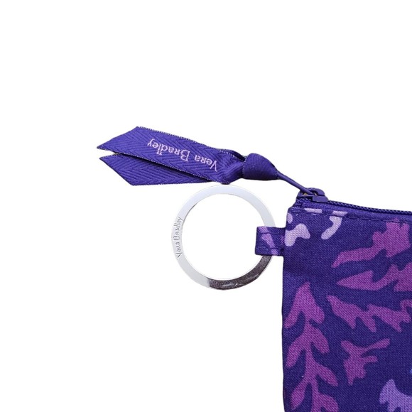 Purple Paisley 6 x 4 Polyester Fabric ID Case Wallet GUC - Picture 3 of 5